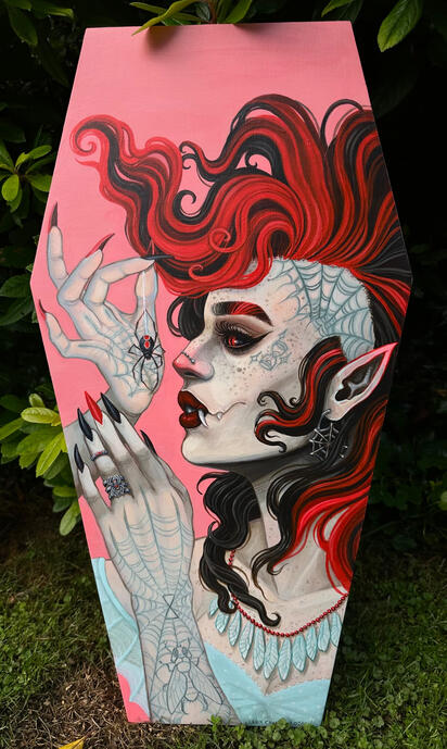 “Kindred” acrylic on wood panel. 2026