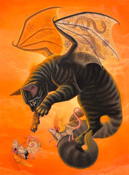 “It will be alright, friend” acrylic on canvas, 12x16. 2026. SOLD
